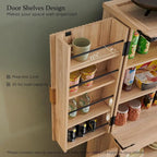 Mobile contenitore scanalato a 4 ante, Rovere Bianco/Naturale/Verde Militare, H 183 cm