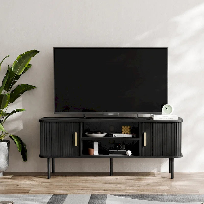 Mobile TV Tambour con consolle multimediale per TV fino a 55 pollici