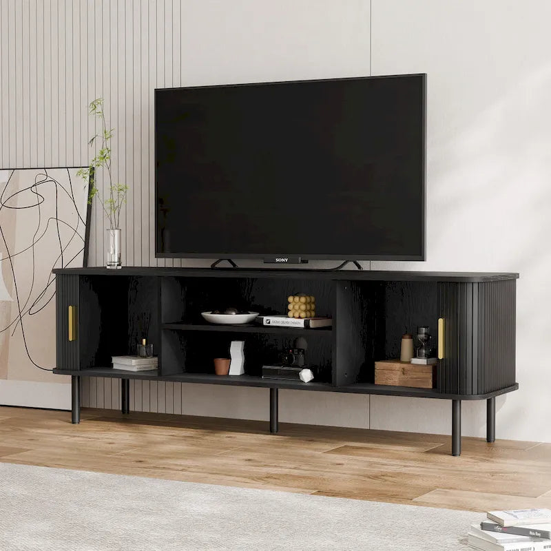 Mobile TV Tambour con consolle multimediale per TV fino a 55 pollici