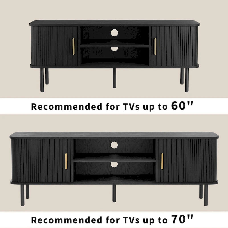 Mobile TV Tambour con consolle multimediale per TV fino a 55 pollici