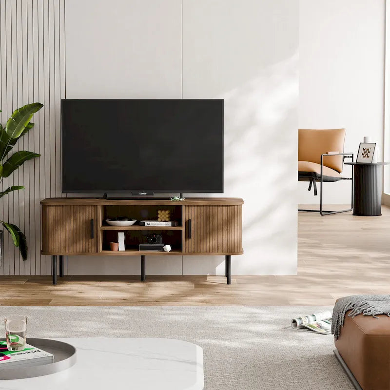 Mobile TV Tambour con consolle multimediale per TV fino a 55 pollici