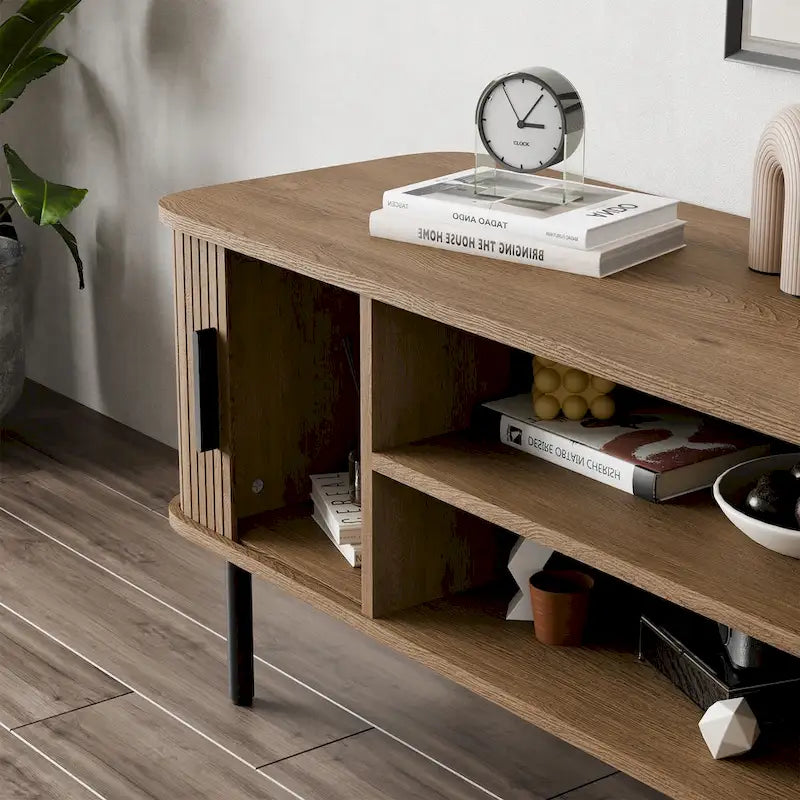 Mobile TV Tambour con consolle multimediale per TV fino a 55 pollici