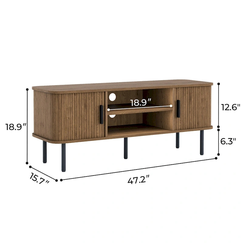 Mobile TV Tambour con consolle multimediale per TV fino a 55 pollici