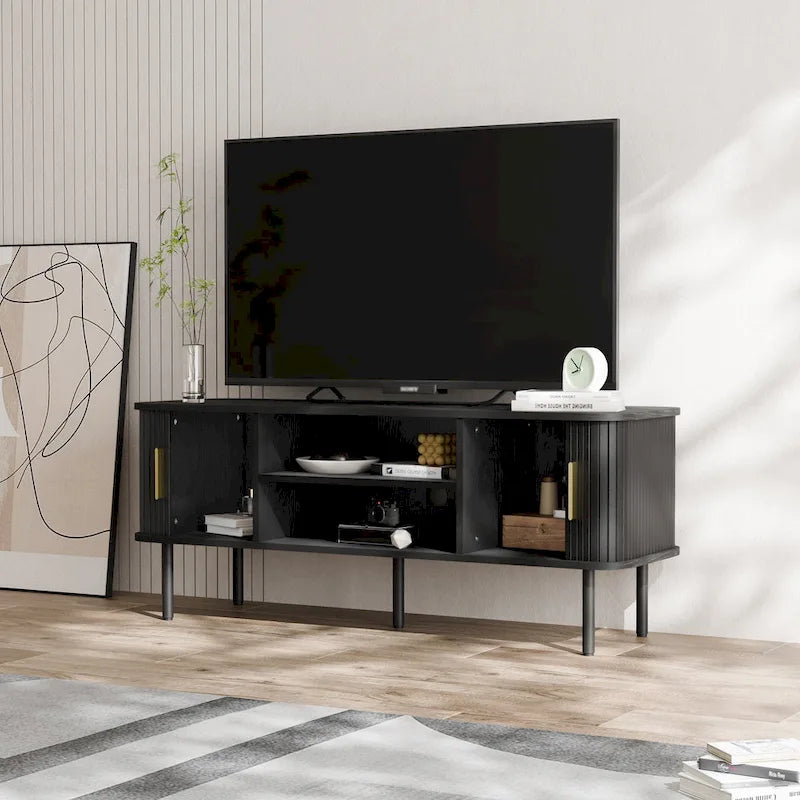 Mobile TV Tambour con consolle multimediale per TV fino a 55 pollici