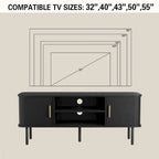 Mobile TV Tambour con consolle multimediale per TV fino a 55 pollici