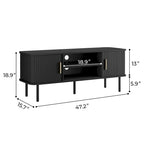 Mobile TV Tambour con consolle multimediale per TV fino a 55 pollici