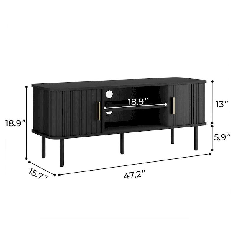 Mobile TV Tambour con consolle multimediale per TV fino a 55 pollici