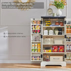 Mobiletto da cucina a sportello scorrevole stile rustico, 5 ripiani, montaggio per 1 persona