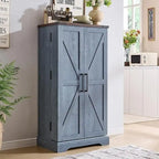 Mobiletto da cucina a sportello scorrevole stile rustico, 5 ripiani, montaggio per 1 persona