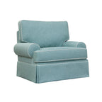 Poltrona imbottita Aqua, stile costiero, seduta singola