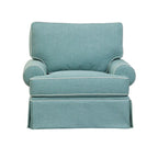 Poltrona imbottita Aqua, stile costiero, seduta singola