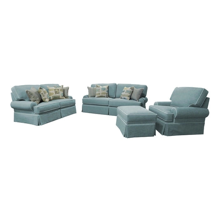 Poltrona imbottita Aqua, stile costiero, seduta singola