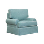 Poltrona imbottita Aqua, stile costiero, seduta singola