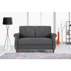 Divanetto con rivestimento borchiato, 2 posti | Grigio / Cammello / Blu oceano / Beige