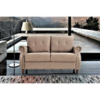 Divanetto con rivestimento borchiato, 2 posti | Grigio / Cammello / Blu oceano / Beige