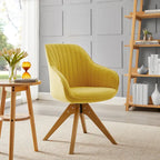 Sedia direzionale girevole classica Art Leon con gambe in legno
