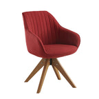 Sedia direzionale girevole classica Art Leon con gambe in legno