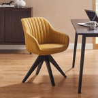 Sedia direzionale girevole classica Art Leon con gambe in legno