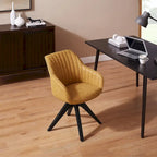 Sedia direzionale girevole classica Art Leon con gambe in legno