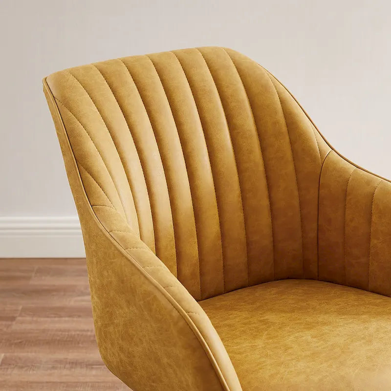 Sedia direzionale girevole classica Art Leon con gambe in legno