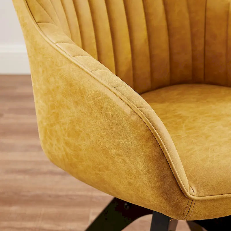 Sedia direzionale girevole classica Art Leon con gambe in legno