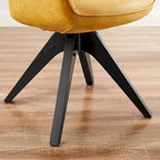 Sedia direzionale girevole classica Art Leon con gambe in legno