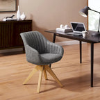 Sedia direzionale girevole classica Art Leon con gambe in legno