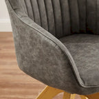 Sedia direzionale girevole classica Art Leon con gambe in legno