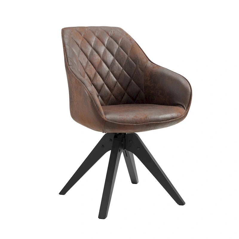 Sedia direzionale girevole classica Art Leon con gambe in legno