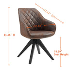 Sedia direzionale girevole classica Art Leon con gambe in legno