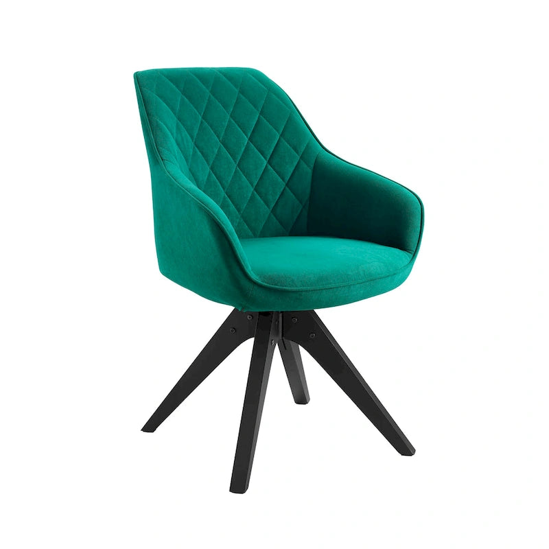 Sedia direzionale girevole classica Art Leon con gambe in legno
