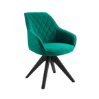 Sedia direzionale girevole classica Art Leon con gambe in legno