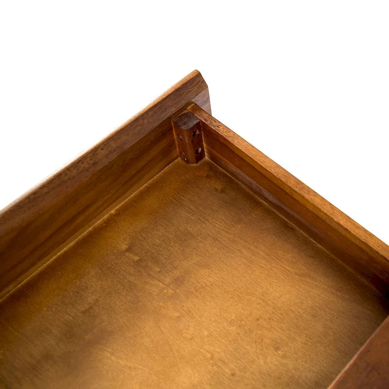 Scrivania da ufficio industriale in legno di acacia, quercia scura, 1 persona