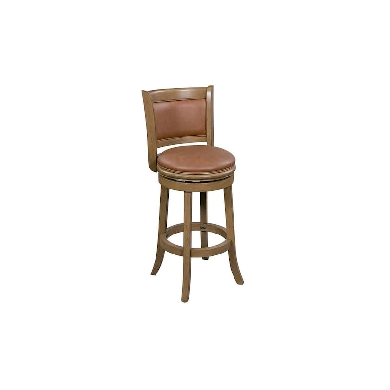 Sgabello da bancone girevole in similpelle – Nero / Cappuccino / Ciliegio / Marrone / Castagno / Sandrift invecchiato, 1 posto