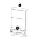 Scarpiera scandinava a 3 cassetti Nera opaca / Bianca / Grigia opaca (Montaggio per 1 persona)