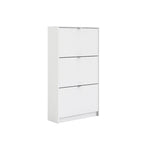 Scarpiera scandinava a 3 cassetti Nera opaca / Bianca / Grigia opaca (Montaggio per 1 persona)