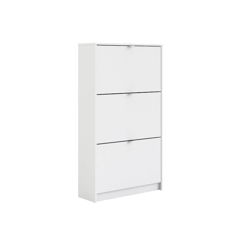 Scarpiera scandinava a 3 cassetti Nera opaca / Bianca / Grigia opaca (Montaggio per 1 persona)