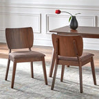 Set da pranzo moderno di metà secolo, 7 pezzi, color noce, 6 posti