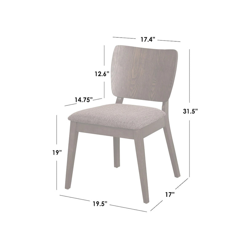 Set da pranzo moderno di metà secolo, 7 pezzi, color noce, 6 posti