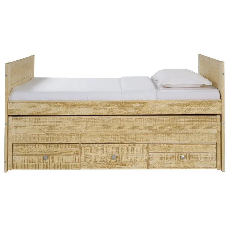 Taylor & Olive Begonia Letto Matrimoniale con Rotelle Doppie e 3 Cassetti Integrati
