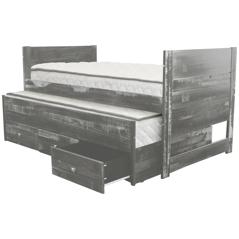 Taylor & Olive Begonia Letto Matrimoniale con Rotelle Doppie e 3 Cassetti Integrati