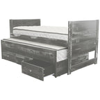 Taylor & Olive Begonia Letto Matrimoniale con Rotelle Doppie e 3 Cassetti Integrati