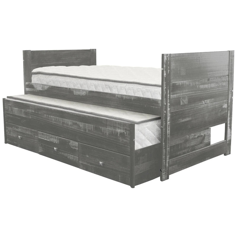 Taylor & Olive Begonia Letto Matrimoniale con Rotelle Doppie e 3 Cassetti Integrati