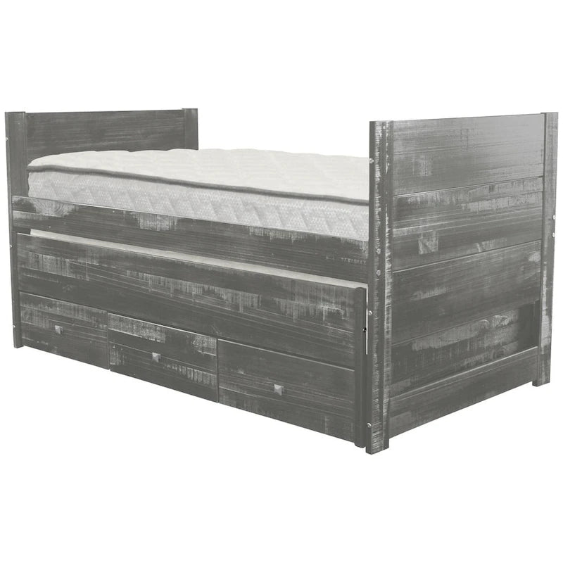 Taylor & Olive Begonia Letto Matrimoniale con Rotelle Doppie e 3 Cassetti Integrati