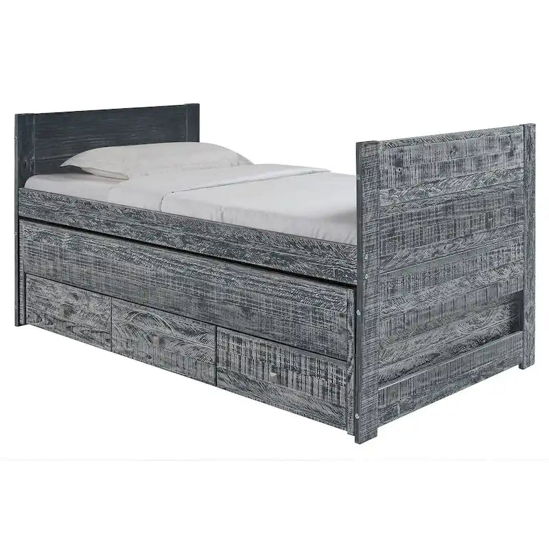 Taylor & Olive Begonia Letto Matrimoniale con Rotelle Doppie e 3 Cassetti Integrati