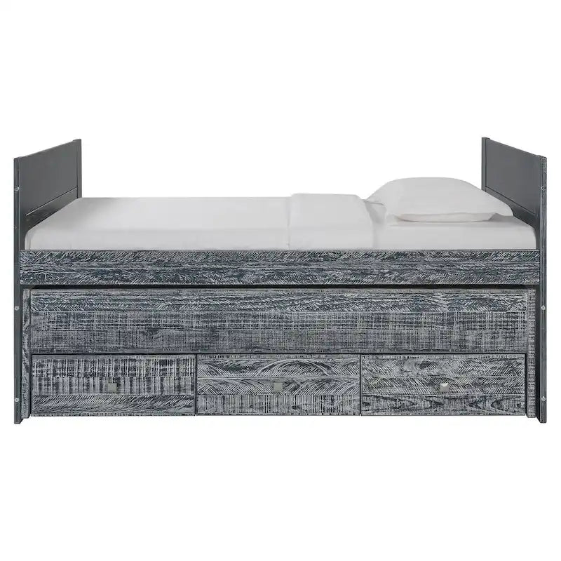 Taylor & Olive Begonia Letto Matrimoniale con Rotelle Doppie e 3 Cassetti Integrati
