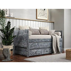 Taylor & Olive Begonia Letto Matrimoniale con Rotelle Doppie e 3 Cassetti Integrati