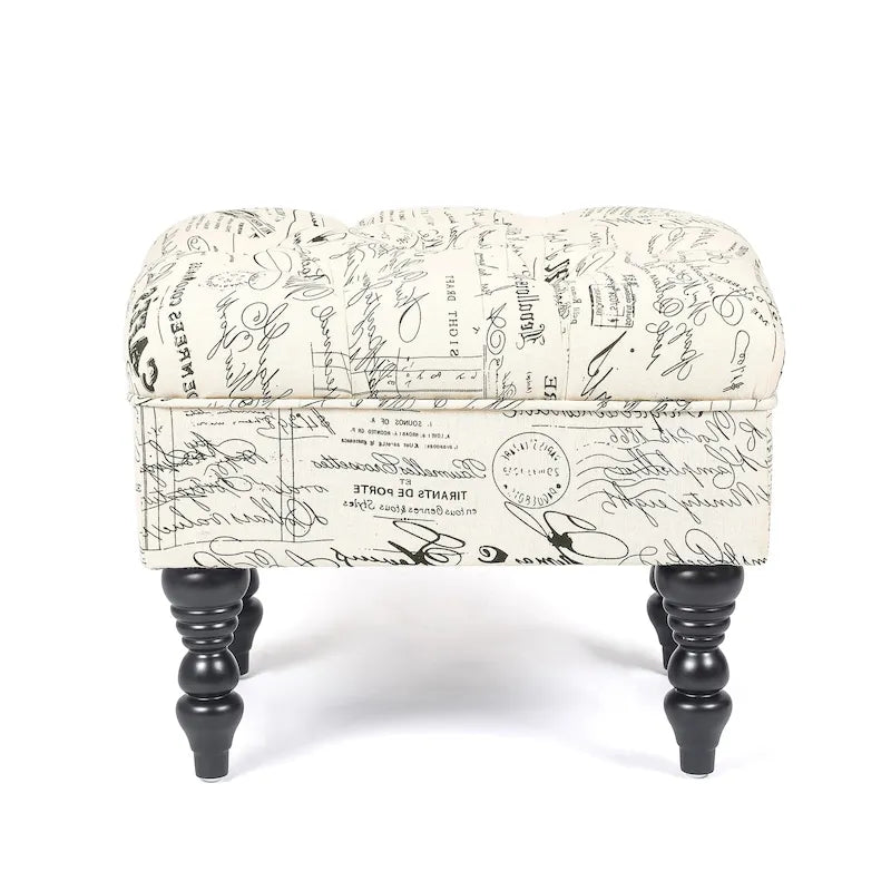 Pouf floreale trapuntato, ricamato / beige / multi / verde lime, a seduta singola