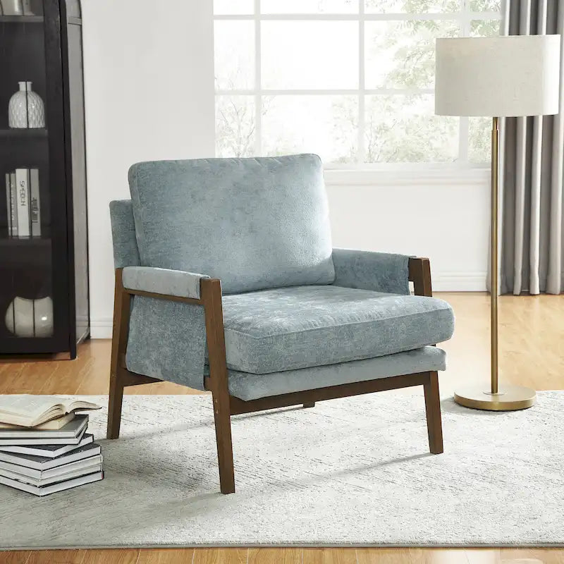 Poltrona singola in velluto Mid-Century arancione / grigia / gialla / bianco sporco / blu