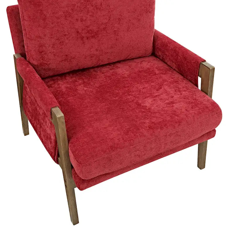 Poltrona singola in velluto Mid-Century arancione / grigia / gialla / bianco sporco / blu